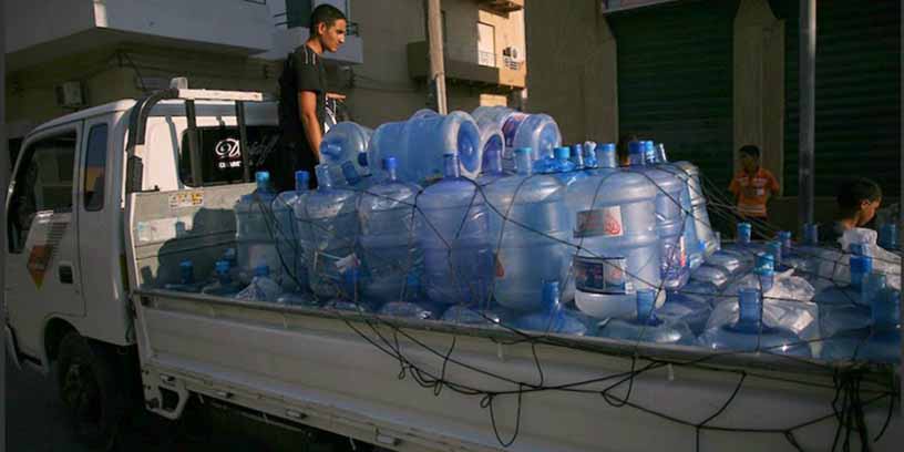 Ventes d'eau à Tripoli