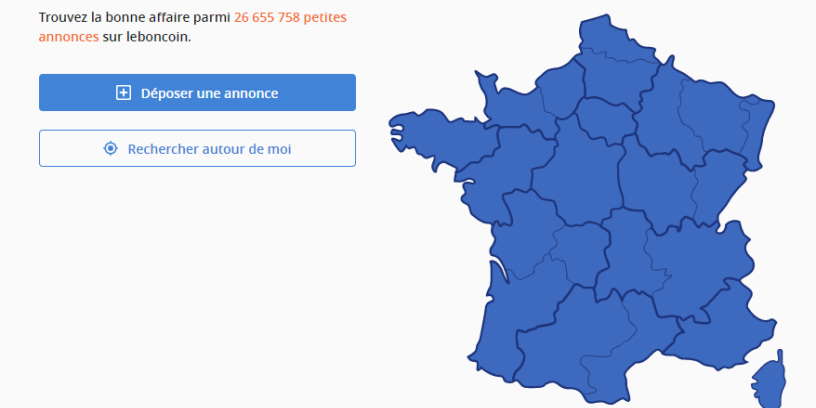 Capture d'écran du site Le Bon Coin