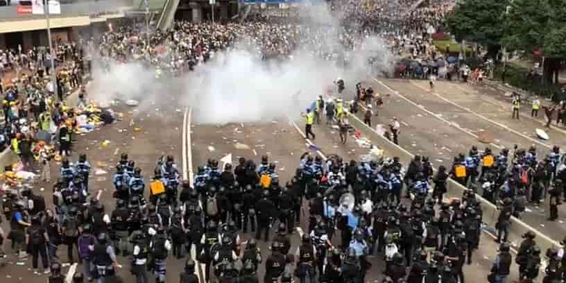 Manifestation à Hong Kong, le 14 juin 2019