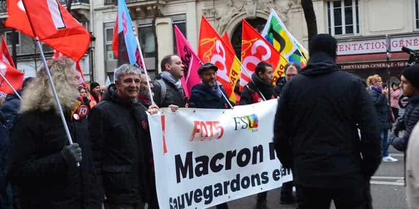 Manifestation contre la réforme des retraites à Paris, le 4 janvier 2019.