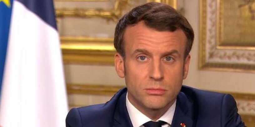 Emmanuel Macron lors de son allocution ce jeudi 12 mars