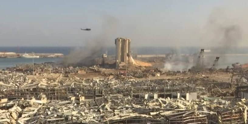 Le port de Beyrouth au lendemain des explosions, le 5 août 2020